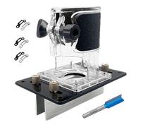 Wood Router Slotted - Invisible Connecting Screw Fasteners, Wood Slotting Machine | Slotted Base Fixing Bracket Trimming Machine with Screws, Wood Palm Router Slot Bracket for Furniture