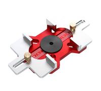 Wood Router Slotting Locator 2-in-1,Aluminum Alloy with Clear Scale & Adjustable Depth - Woodworking Grooving Guide for Bevel, Curve, Pattern & Edge Cutting - Compatible with Most Router Bases