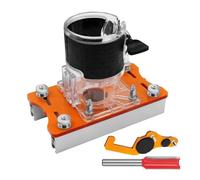 Wood Router Slotting Locator - Precise Metal Bracket, Compact Furniture Router Base, Heavy Duty Palm Routers Tool | Sturdy Woodworking Accessory for Chamfering Grooving Curve Cutting Trimming Machine