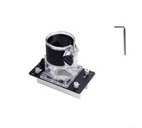 Wood Router Slotting Locator Tool Aluminum Alloy Base for Edge Trimmer Fastening Bracket for Chamfering Grooving Curve Cutting Adjustable Thickness 0-5cm Black Portable(A)