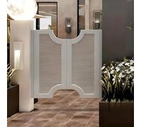 Wood Saloon Doors, Swinging Doors with Hinges, Styles Available Auto Close Two-Way Half Swing Door for Doorways Kitchen Bar Cafe Porch Stairs Partition(D,112x91cm/44x36in)