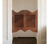 Wood Saloon Doors, Swinging Doors with Hinges, Styles Available Auto Close Two-Way Half Swing Door for Doorways Kitchen Bar Cafe Porch Stairs Partition(E,104x91cm/41x36in)