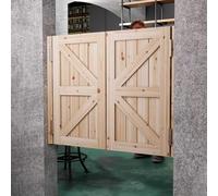 Wood Saloon Swing Doors for Kitchen, Bathroom, Hallway, Bar, Porch - Western Cafe Counter Swinging Entrance Door, Rustic Design, Perfect for Home Decor