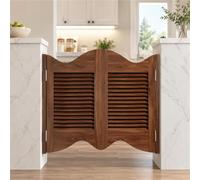 Wood Saloon Swinging Doors with Hinges, Two-Way Swinging Saloon Doors | 36 In High Panels Fit 28-56 In Openings, Water-based Finish And Self-return Hinges For Kitchens And Cafes(Brown7,28"/71cm)