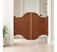 Wood Saloon Swinging Doors with Hinges, Two-Way Swinging Saloon Doors | 36 In High Panels Fit 28-56 In Openings, Water-based Finish And Self-return Hinges For Kitchens And Cafes(Brown9,34"/86cm)