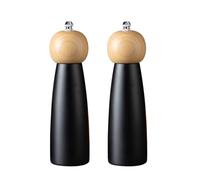 Wood Salt and Pepper Grinder Set 8 Inch Natural Acacia Wood Salt and Pepper Shakers Adjustable Coarse