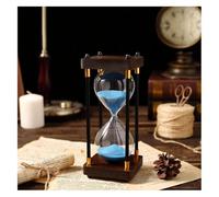 Wood Sand Timer, Custom Engraving Hourglass Sand Timer Multicolor 15,30,45,60 minutes(Blu,45 minutes)