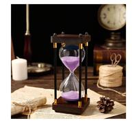 Wood Sand Timer, Custom Engraving Hourglass Sand Timer Multicolor 15,30,45,60 minutes(Purple,45 minutes)