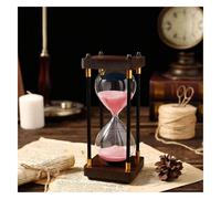 Wood Sand Timer, Custom Engraving Hourglass Sand Timer Multicolor 15,30,45,60 minutes(Roze,15 minutes)