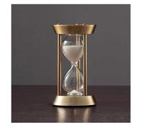 Wood Sand Timer, Hourglass Sand Timer Glass Clock 1/3/5/10 Minute White & Black Sand(Wit,10 minutes)