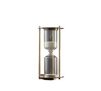 Wood Sand Timer, Metal Three-Column Hourglass Sand Timer In White Or Purple 10min 15min 30min(White,15min)