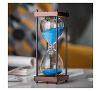 Wood Sand Timer, Wooden 15-30 Minutes Hourglass Sand Timer Multicolor(Blu,30 minutes)
