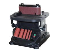 Wood Sander Drum Sander, 2-in-1 Oscillating Spindle & Belt, 450W Motor, Compact Steel Frame for Workshop Use, Ideal for Woodworking and DIY Projects
