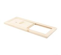 Wood Sauna Ventilation Flap for Steam Room & Sauna Room - Adjustable Exhaust Air Slide Valve, 34 x 13.7 cm (13.38 x 5.39 in), Natural Wood Finish