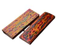 Wood Scales Black Ebony Lumber Wood Timber Handle Plate for DIY Tools, Blank Slabs DIY Tool, 3D Color,12x4.5x1cm,2pcs