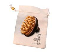 Wood Scalp Massager - Natural Sandalwood Comb Tool, Handcrafted Grooming Accessory, Polished Tooth Design | Gentle Pressure Stimulation Relaxation for Daily Hair Care Rituals for Women Men Home