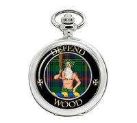 Wood Scottish Clan Crest Full Hunter Pocket Watch