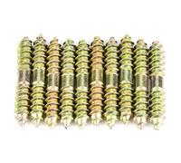 Wood Screw,10pcs 6 * 40mm Dowel Screw Woodworking Furniture Connector Double Ended Screw Head Pointed Tail Self Tapping,Dowel Screws & Hanger