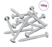 vidaXL Wood Screw 3273pcs Silver 9.8 x 53mm Steel Adjustable Screw Metal Fixing DIY Solution Structural Woodworking Engineering Tool Safe Assembly