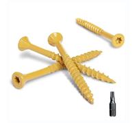 Wood Screws Kit, 75pcs Self Tapping Screws, Various Sizes screws For Wood, Rust Resistant, Epoxy Coated, with T25 Star Bit, Star Drive Ideal for Woodworking Projects and Fastening