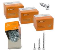 Wood Screws Set 3.5mm Range - Pozi-drive Countersunk Zinc Plated Steel Screws - 600 Pieces - 15mm, 40mm and 50mm…