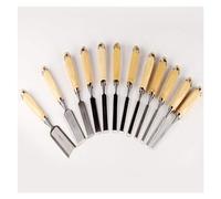 Wood Sculpturetool 12 Pcs Wood Chisel Set Woodworking Carving Hand Tools Professional Woodworking/Carpentry Gouges with Wood Handles Gifts