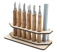 Wood Sculpturetool Wood Carving Chisel Kit,Pumpkin Carving Tools Set with Storage Rack Multi Hole(12 Pcs) Gifts