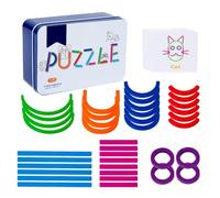 Wood Sensory Puzzle Toy For Toddler Rainbow Stick Puzzle Educational Toy Shape Color Pairing Game Children Learning Educational
