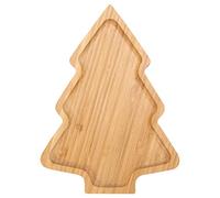 Wood Serving Tray- Christmas Tree Shaped Wooden Serving Platters Decorative Appetizer Cheese Cookie Sandwich Dessert Snacks Plates Charcuterie Boards 11x7.9in