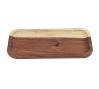 Wood Serving Tray, Decorative Serving Tray Wooden Rectangle Sushi Serving Tray for Food, Vegetables, Fruit, Charcuterie(25cm*12.5cm*2cm)
