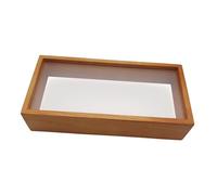 Wood Shadow Box Frame Glass Storage Box Rustic Double Sided Clear Dried Flower Display Case for Flower Keepsake Artwork , A4