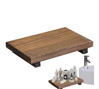 Wood Shampoo Bar Holder - Small Bathroom Tray, Durable Rustic Design | Organizes Shampoo Bars, Soap, And Accessories, Ideal As Plant Vase Stand, Farmhouse Decor, Vanity Tray, Bathroom Organisation, Co