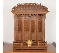 Wood Shrine Altar Table, Personal Altar Cabinet with Doors, Buddha Statue Stand, Buddhist Offering Table for Home, Guan Gong Guanyin Statue Display(60x48x86cm/23.6x18.8x33.8in)