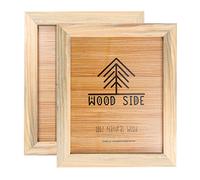 WOOD SIDE ORBIS 8.5 x 11 Wooden Unfinished Picture Frames - Set of 2 for Diploma Documents and Certificates Wall Mount and Tabletop - Natural Photo Frame