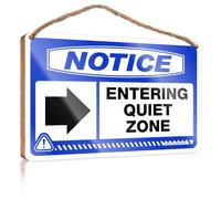 Wood Sign Moisture-resistant Coat & Polished Border - Zen Office Decor/Laundry Decor For Laundry Room | Notice Entering Quiet Zone