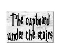 Wood Signs Cupboard Under The Stairs Fairy Tale Sign Wood Plaque with Quote Motivational Wall Decorations for Living Room Rustic Wall Art Kitchen Wall Hanging Wall Sign Home Decor 12x18in
