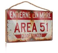 Wood Signs For Home Decor Exploring The Mysterious Area 51: Decoding The Legends Wooden Sign Gifts For Work Friends Funny Bathroom Signs(15X28CM)