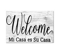 Wood Signs Mi Casa Es Su Casa Welcome Wood Sign Entry Decor Welcome In Spanish Wooden Sign Motivational Wall Art Rustic Wall Decorations for Living Room Kitchen Wall Hanger Retro Decoration Sign