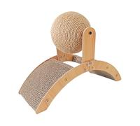 Wood Sisal Ball Scratcher, Kitten Claw Grinding Toy, 20.08x12.2x7.87 inches Cat Exercise Furniture Protector, Ideal for Indoor Outdoor Cats to Promote Healthy Scratching Habits
