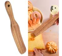 Wood Skinny Spurtle, Skinny Spurtle for Sourdough Starter, Dough Whisk for Sourdough Starter Wood Bread Spatula for Cooking Spreading Baking