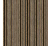 Wood Slat Effect Wallpaper Dark Oak Holden 13130 Brown