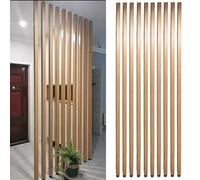 Wood Slat Room Dividers Floor to Ceiling, Customizable Entrance Hall Partition Screen Column, Room Divider Posts - Floor-to-Ceiling Privacy Screens(10 Pack-Beech,H 6.2ft)