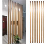 Wood Slat Room Dividers Floor to Ceiling, Customizable Entrance Hall Partition Screen Column, Room Divider Posts - Floor-to-Ceiling Privacy Screens(8 Pack-Beech,H 7ft)