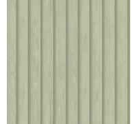 Holden Wood Slat Wallpaper Wooden Slats 3D Effect Soft Green 13300