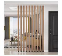 Wood Slats Screen Partition Post, Floor to Ceiling Wall Partition Post Room Divider Adjustable Height, for Home Hotel Office Entrance, No Need To Drill(7root,115cm/45.2in/3.77ft)