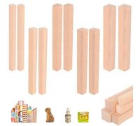 Wood Slats Wooden Sticks Wooden Square Bar for Crafts - Multiple Items & Multiple Choices, Unfinished Wood Strips, Pre-Cut Timber, for Craft DIY (Wooden Square Bar-10pcs-11.81 L)