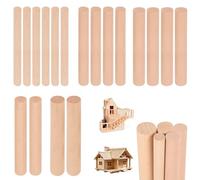 Wood Slats Wooden Sticks Wooden Square Bar for Crafts - Multiple Items & Multiple Choices, Unfinished Wood Strips, Pre-Cut Timber, for Craft DIY (Wooden Sticks-18pcs-7.87 L)