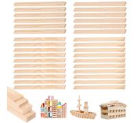 Wood Slats Wooden Sticks Wooden Square Bar for Crafts - Multiple Items & Multiple Choices, Unfinished Wood Strips, Pre-Cut Timber, for Craft DIY (Wood Slats-32pcs-15.75 L)