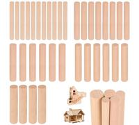 Wood Slats Wooden Sticks Wooden Square Bar for Crafts - Multiple Items & Multiple Choices, Unfinished Wood Strips, Pre-Cut Timber, for Craft DIY (Wooden Sticks-34pcs-3.94 L)