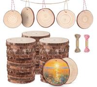Wood Slices for Centerpieces,Lemonfilter 45 Pcs 2-3 inches Nature Unfinished Round Wood Chips for Crafts, Wooden Circles for Arts Crafts Vintage Wedding Ornaments DIY Painting Crafts Table Decor